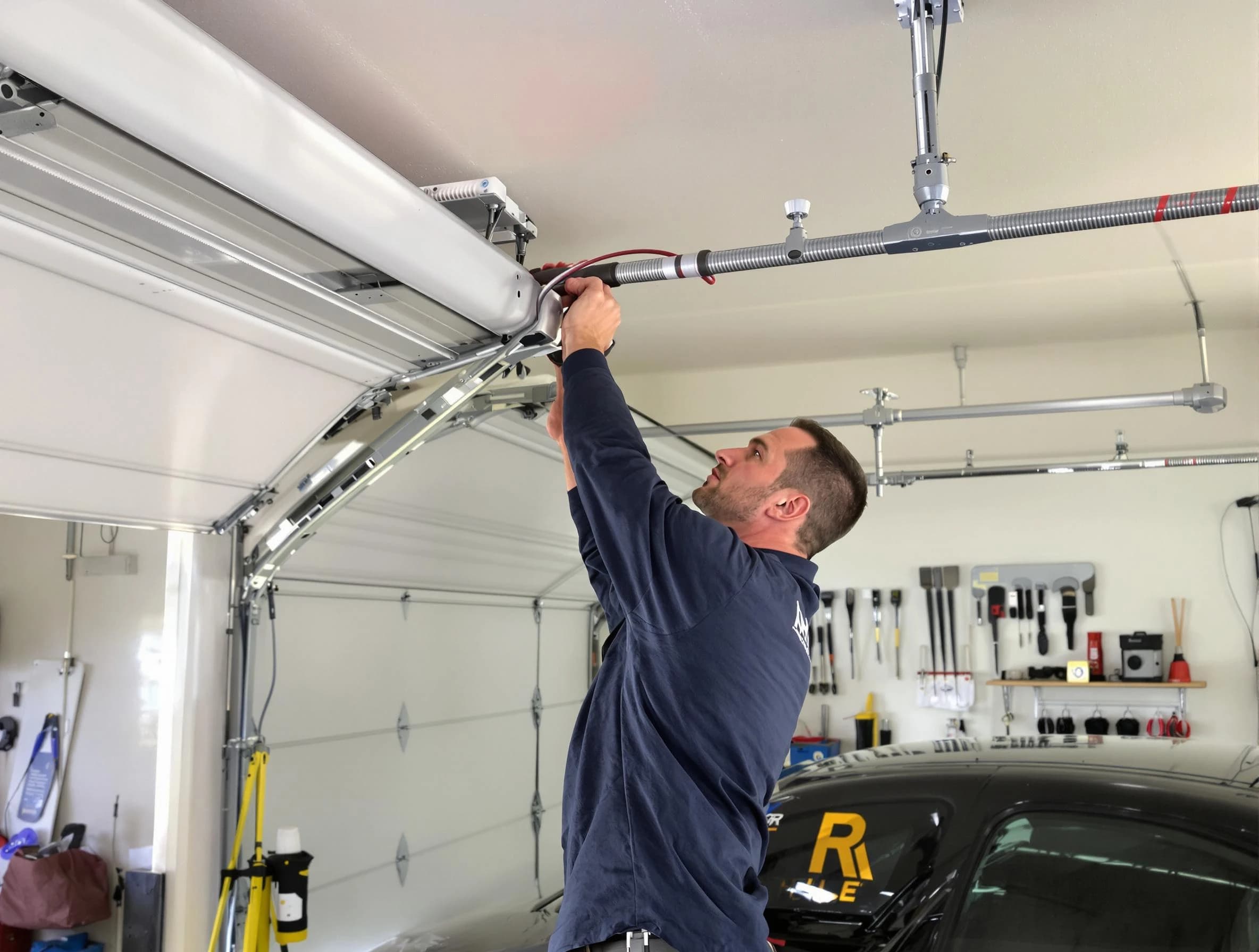 Lithia Springs Garage Door Repair technician performing garage door cable repair in Lithia Springs