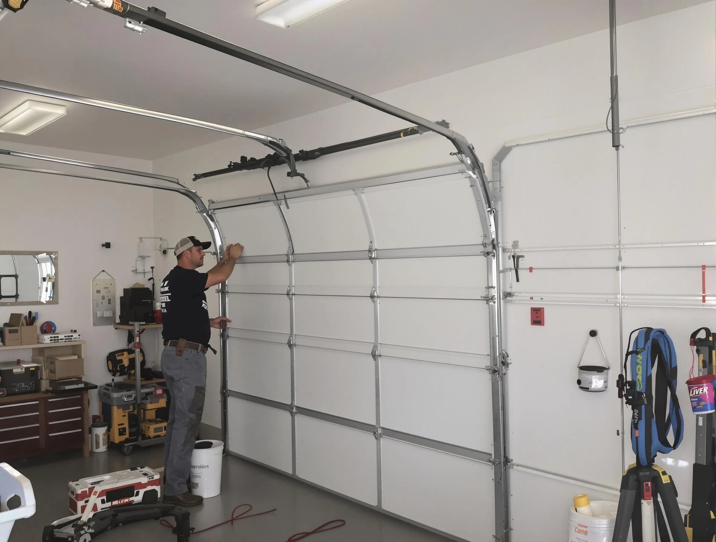 Lithia Springs Garage Door Repair team installing new garage door in Lithia Springs