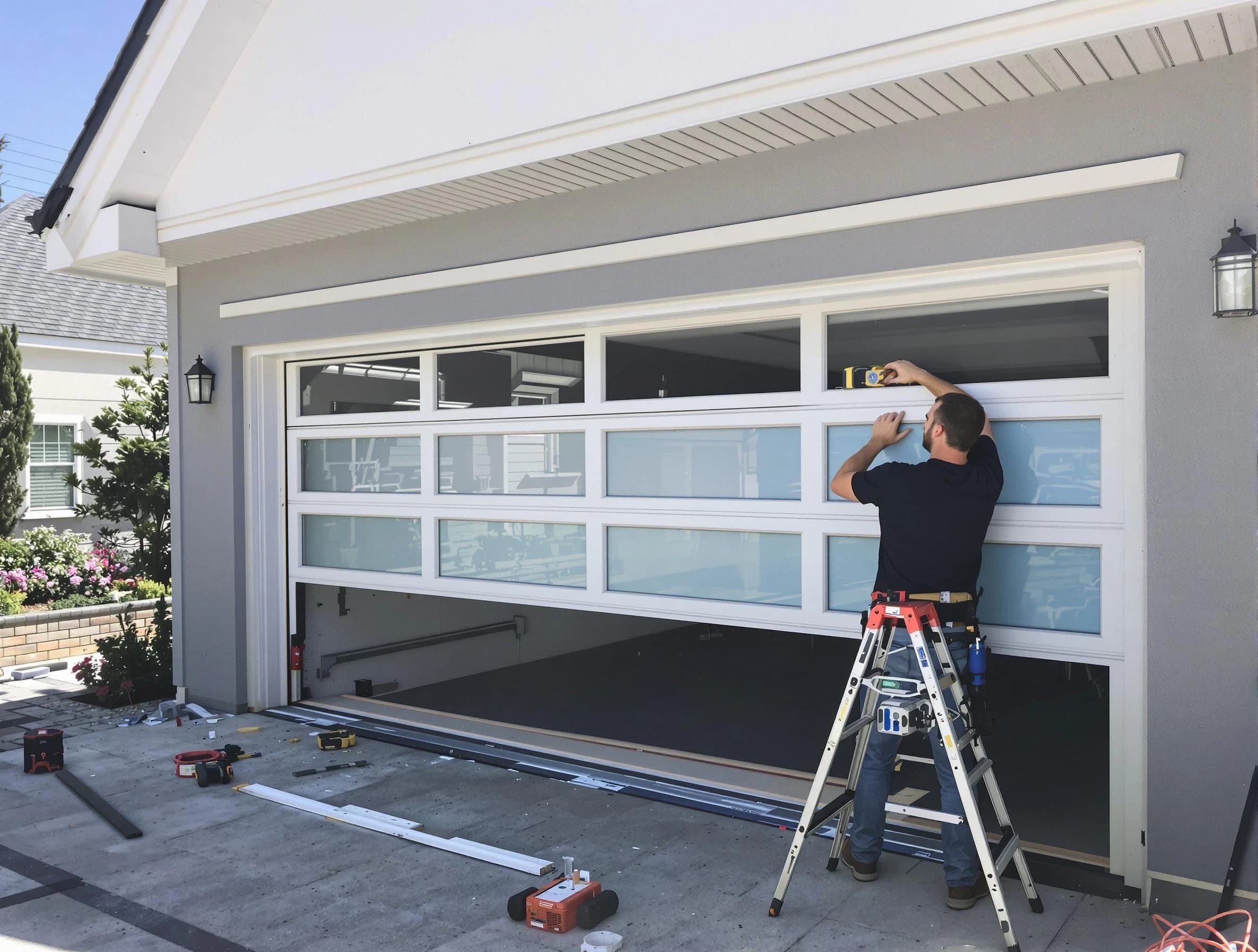 Lithia Springs Garage Door Repair team performing garage door replacement in Lithia Springs