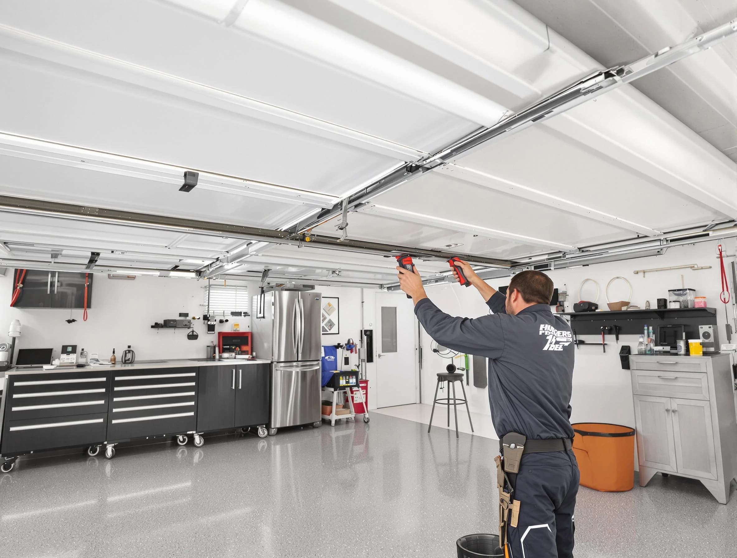 Overhead garage door repair service by Lithia Springs Garage Door Repair in Lithia Springs