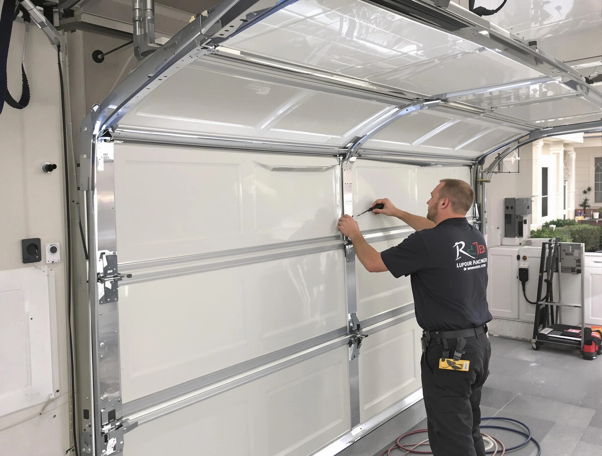 Lithia Springs Garage Door Repair professional performing panel repair in Lithia Springs
