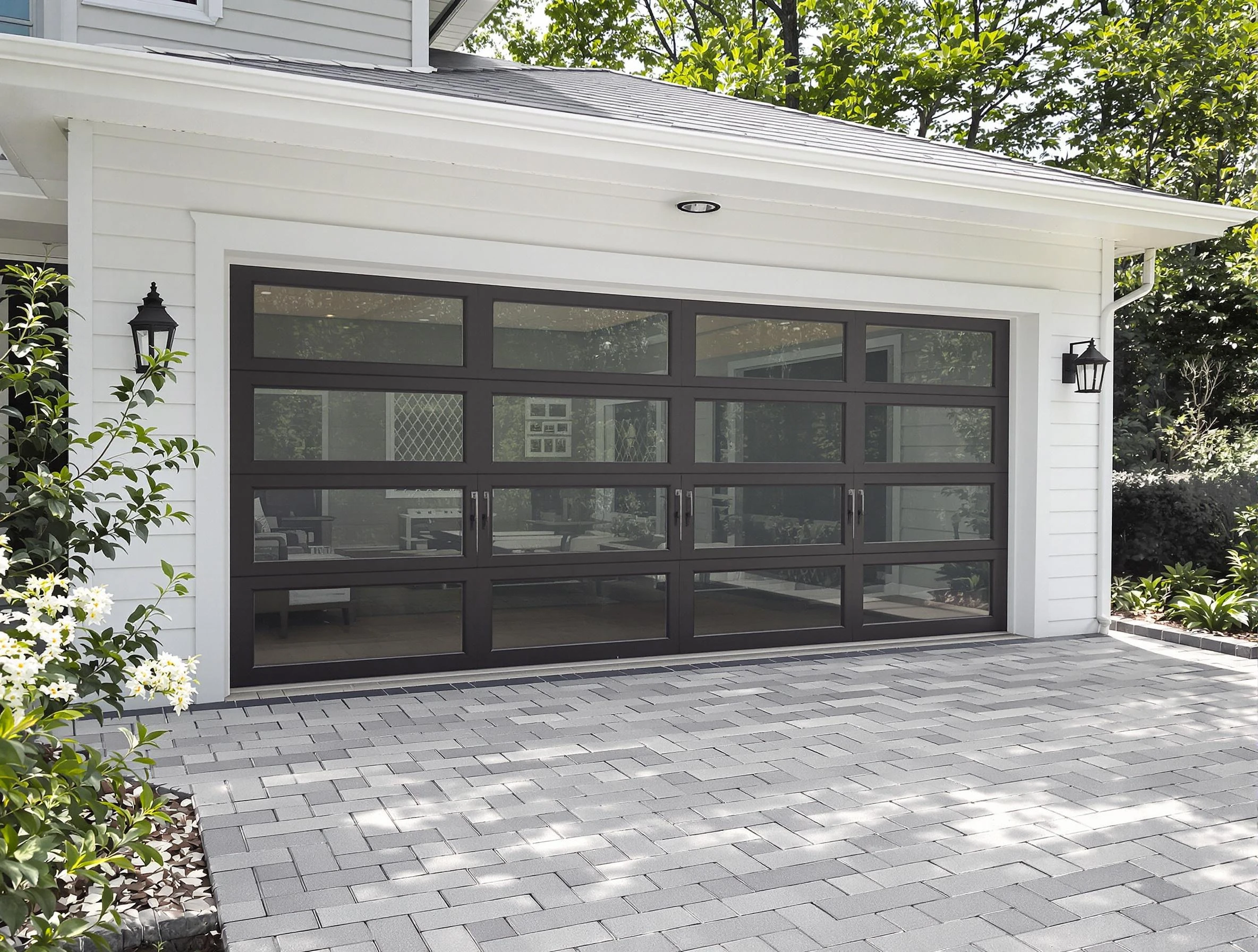 Lithia Springs Garage Door Repair design specialist presenting custom garage door options to Lithia Springs homeowner